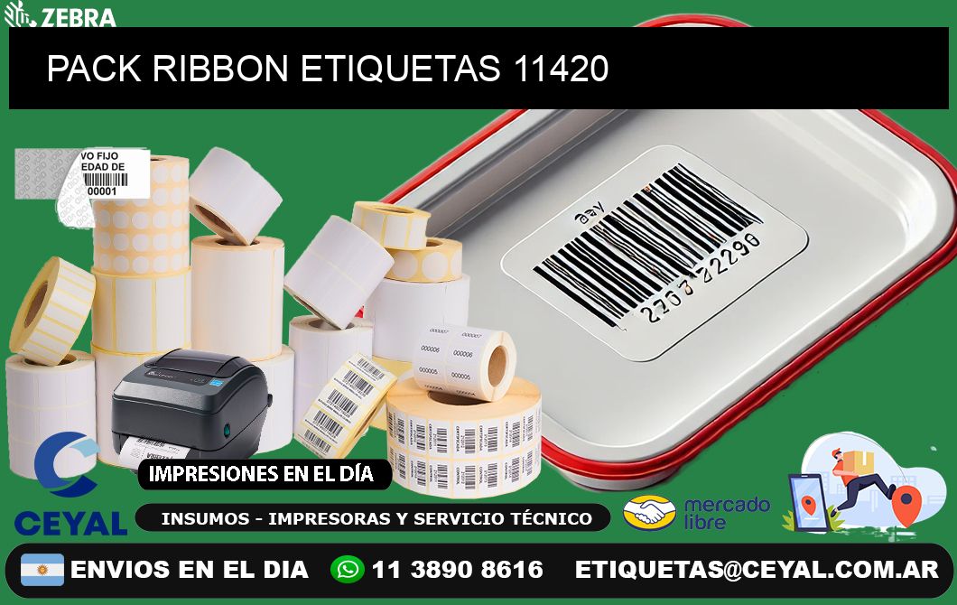 PACK RIBBON ETIQUETAS 11420