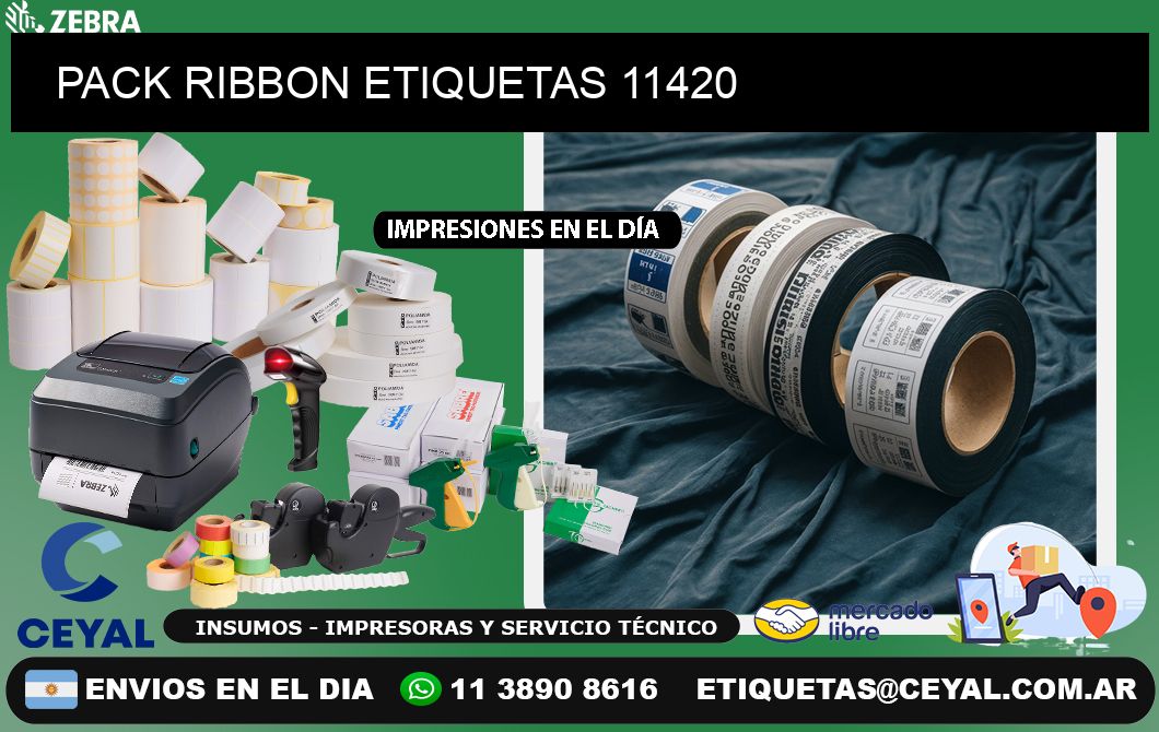 PACK RIBBON ETIQUETAS 11420