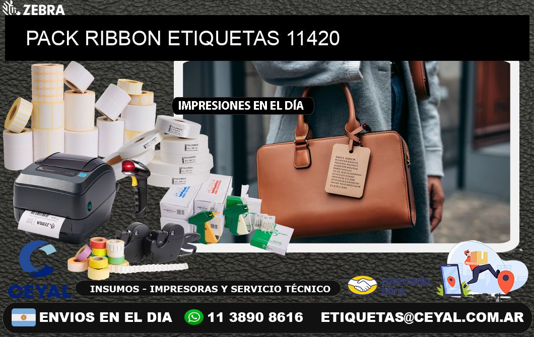 PACK RIBBON ETIQUETAS 11420