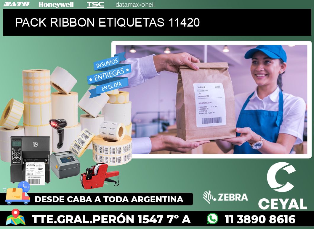 PACK RIBBON ETIQUETAS 11420