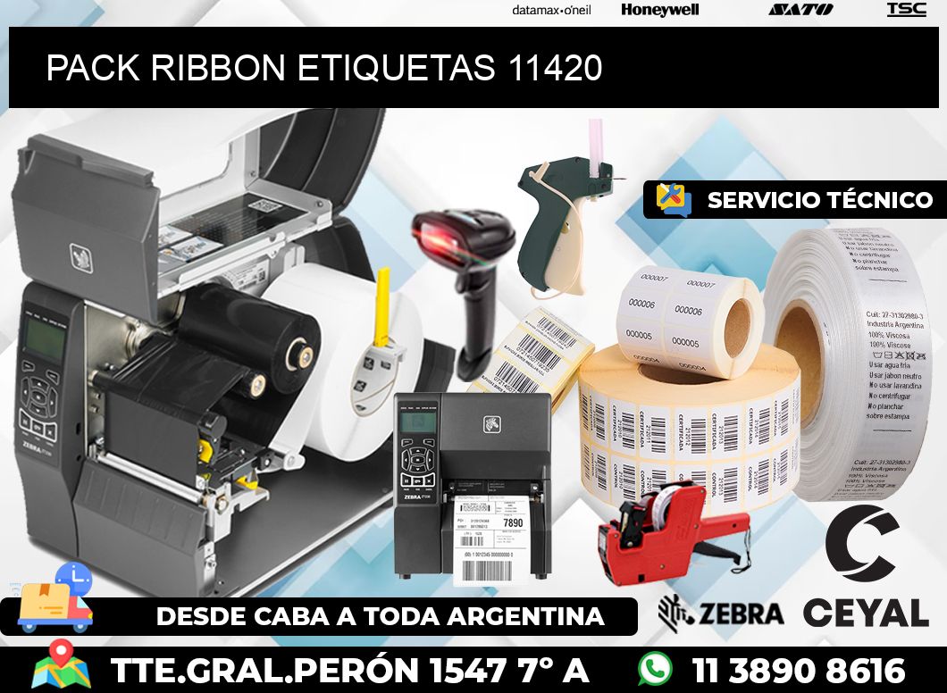 PACK RIBBON ETIQUETAS 11420