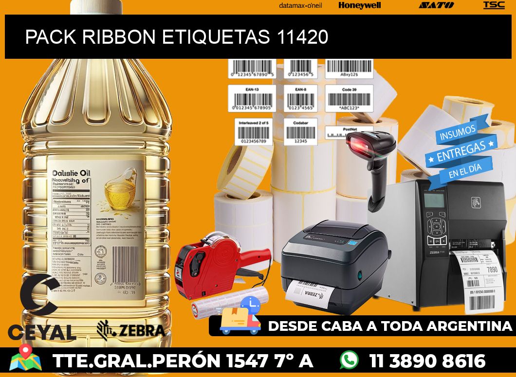 PACK RIBBON ETIQUETAS 11420