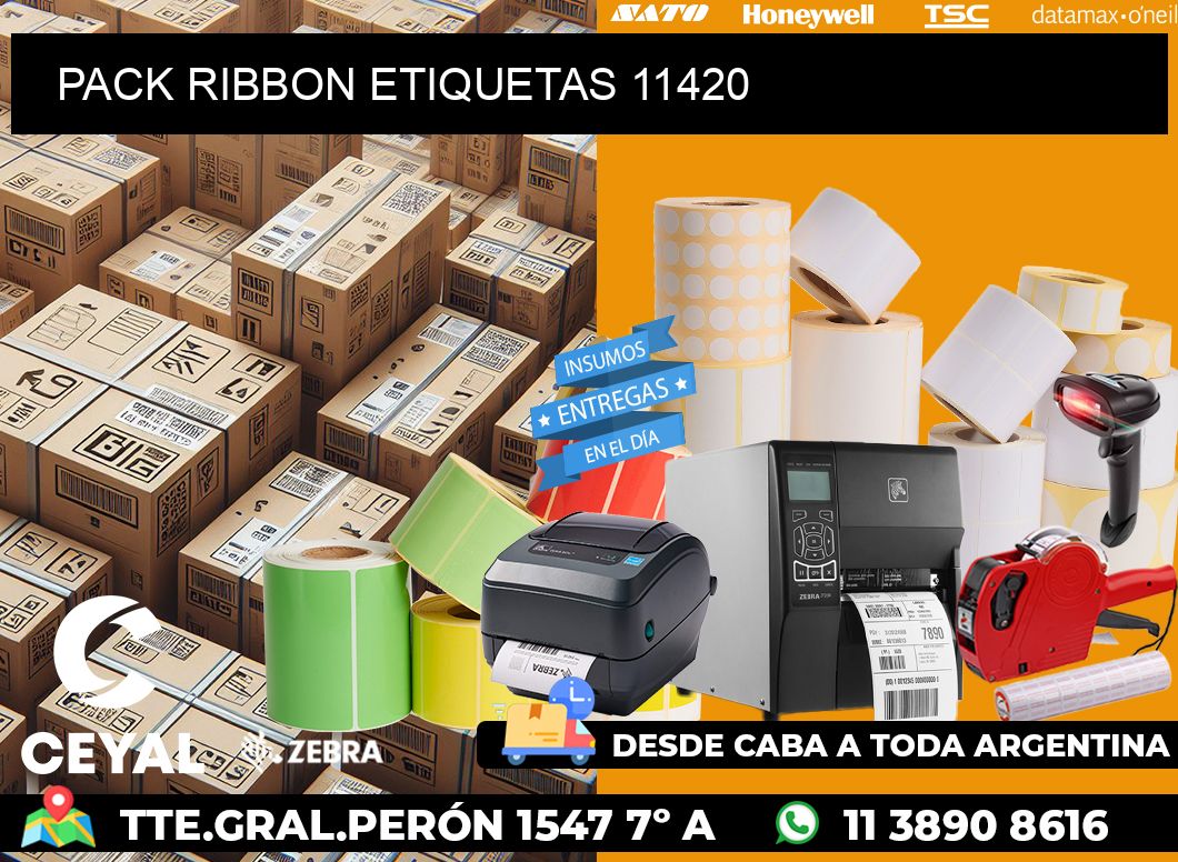 PACK RIBBON ETIQUETAS 11420