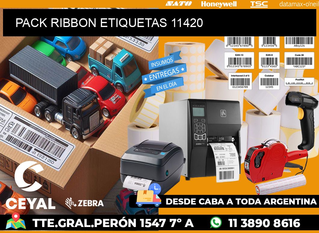 PACK RIBBON ETIQUETAS 11420