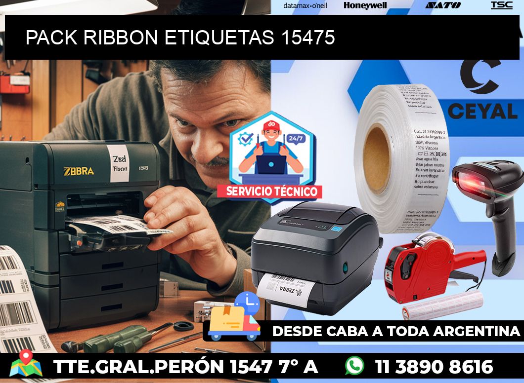 PACK RIBBON ETIQUETAS 15475