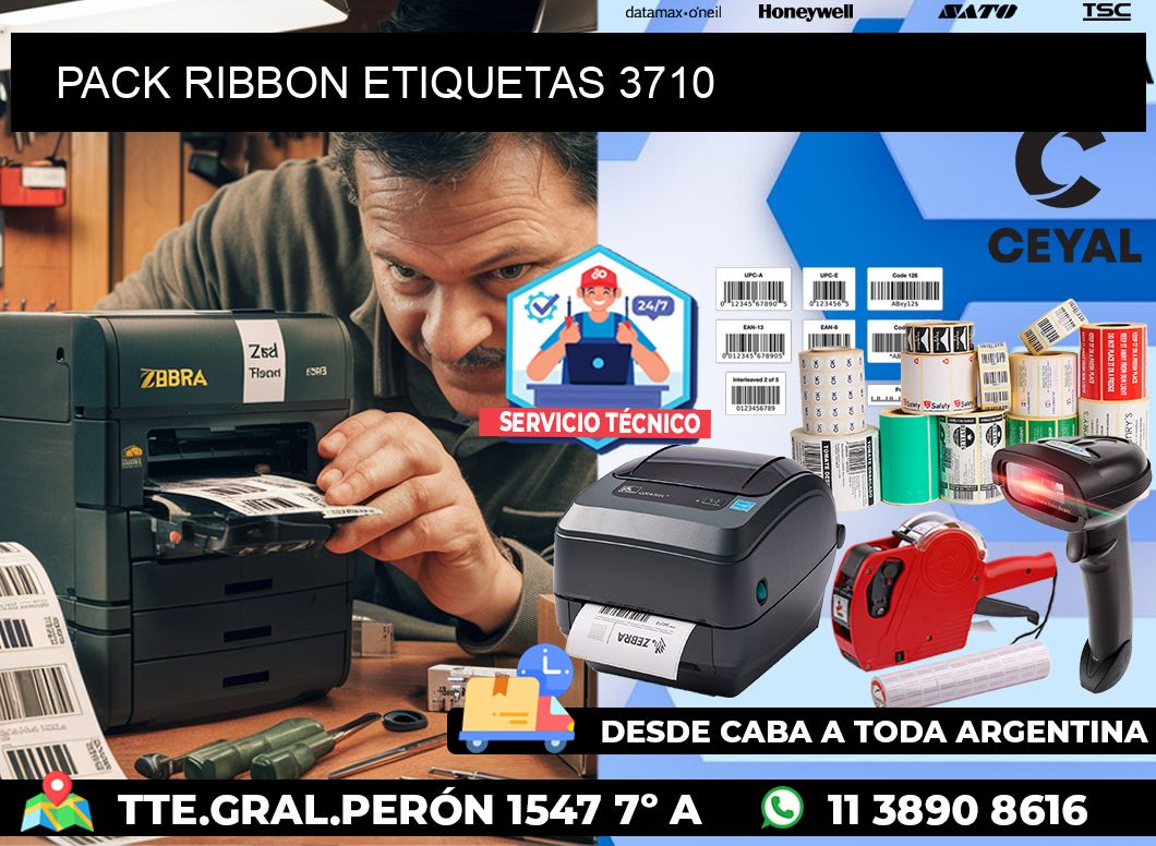 PACK RIBBON ETIQUETAS 3710