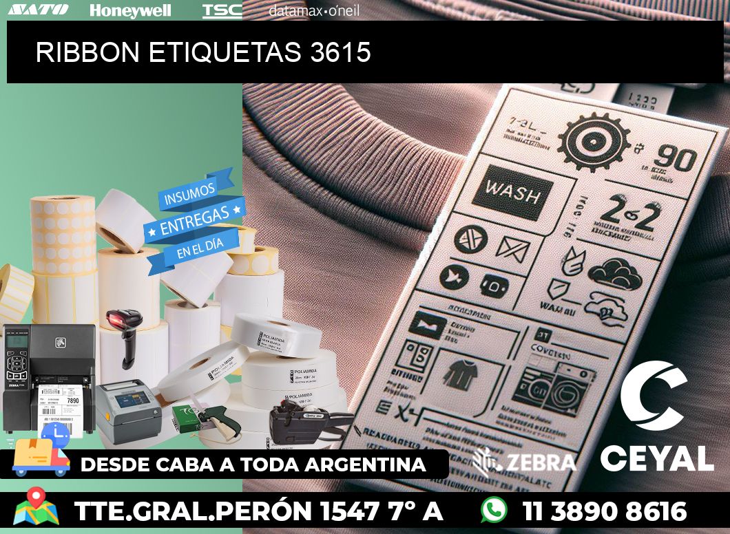 RIBBON ETIQUETAS 3615