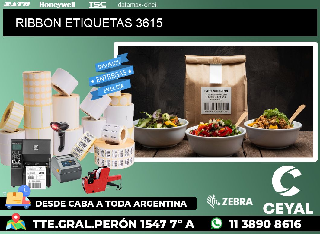 RIBBON ETIQUETAS 3615