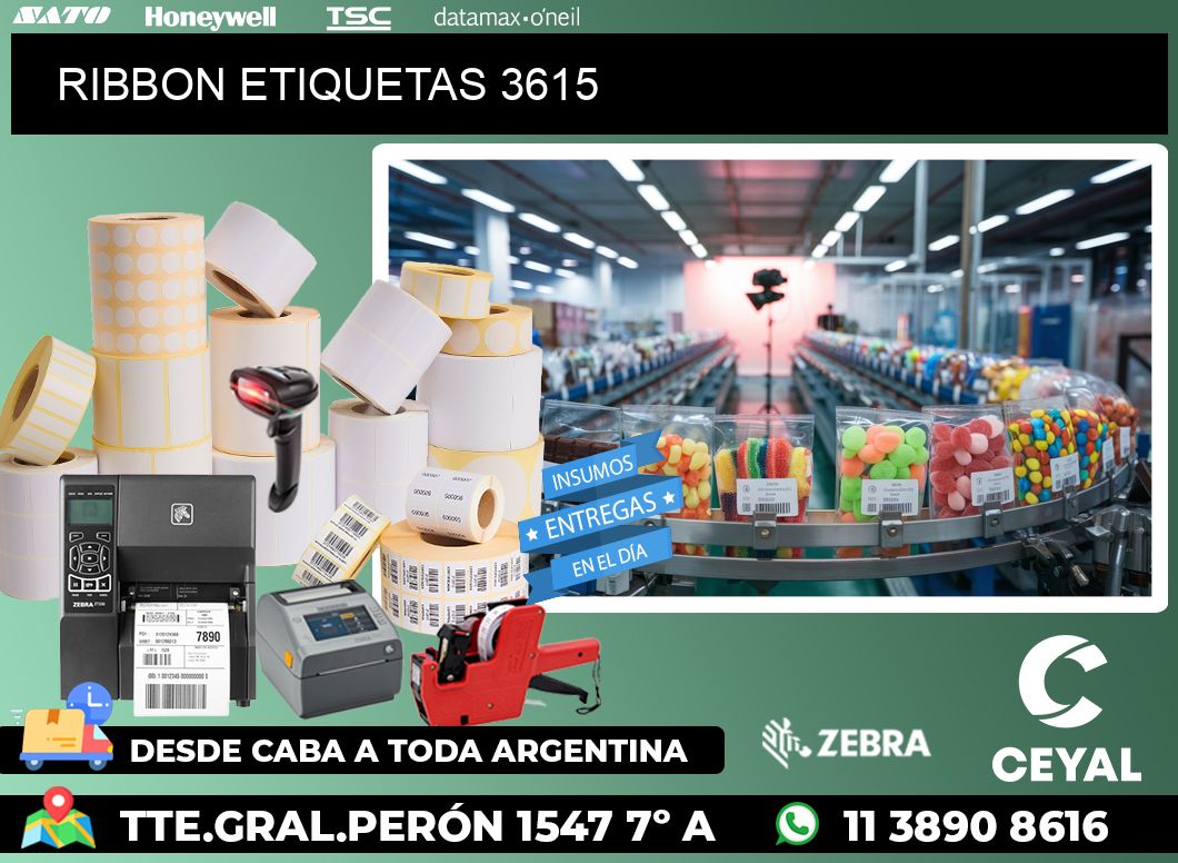 RIBBON ETIQUETAS 3615