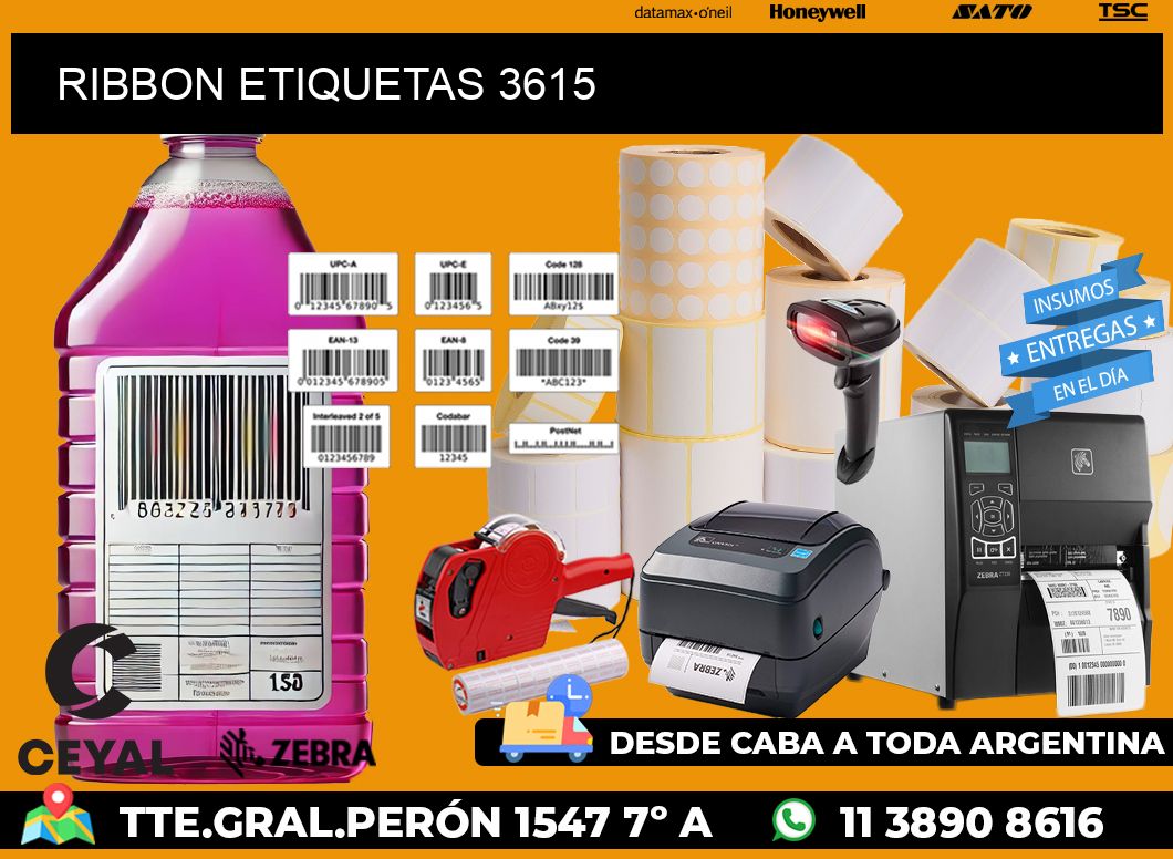 RIBBON ETIQUETAS 3615