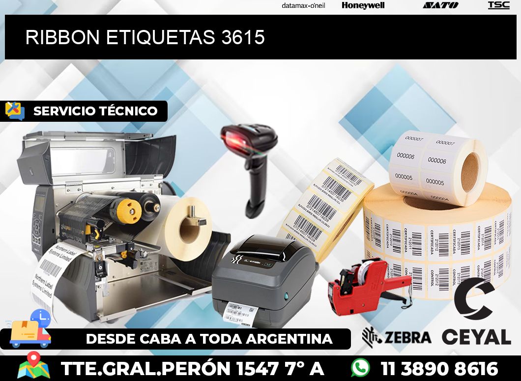 RIBBON ETIQUETAS 3615