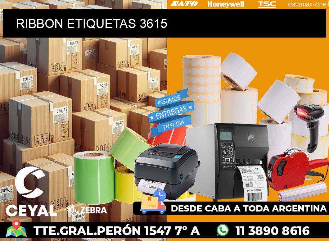 RIBBON ETIQUETAS 3615