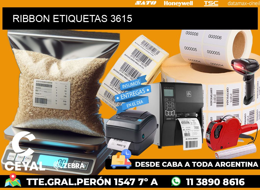 RIBBON ETIQUETAS 3615