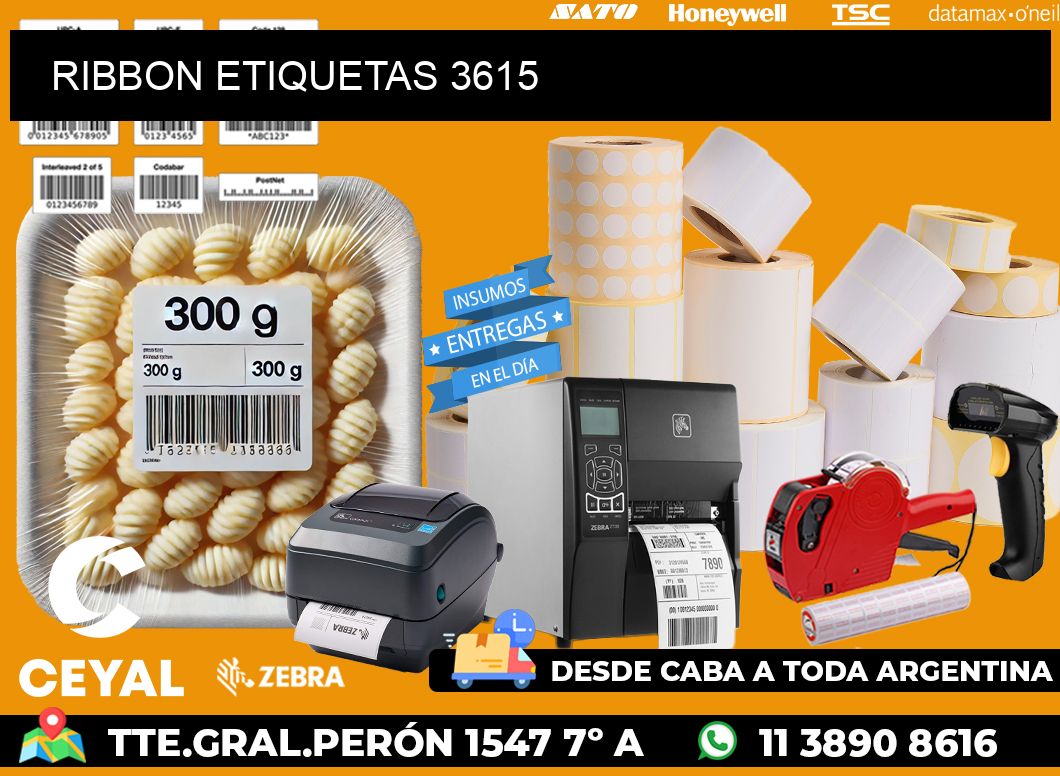 RIBBON ETIQUETAS 3615