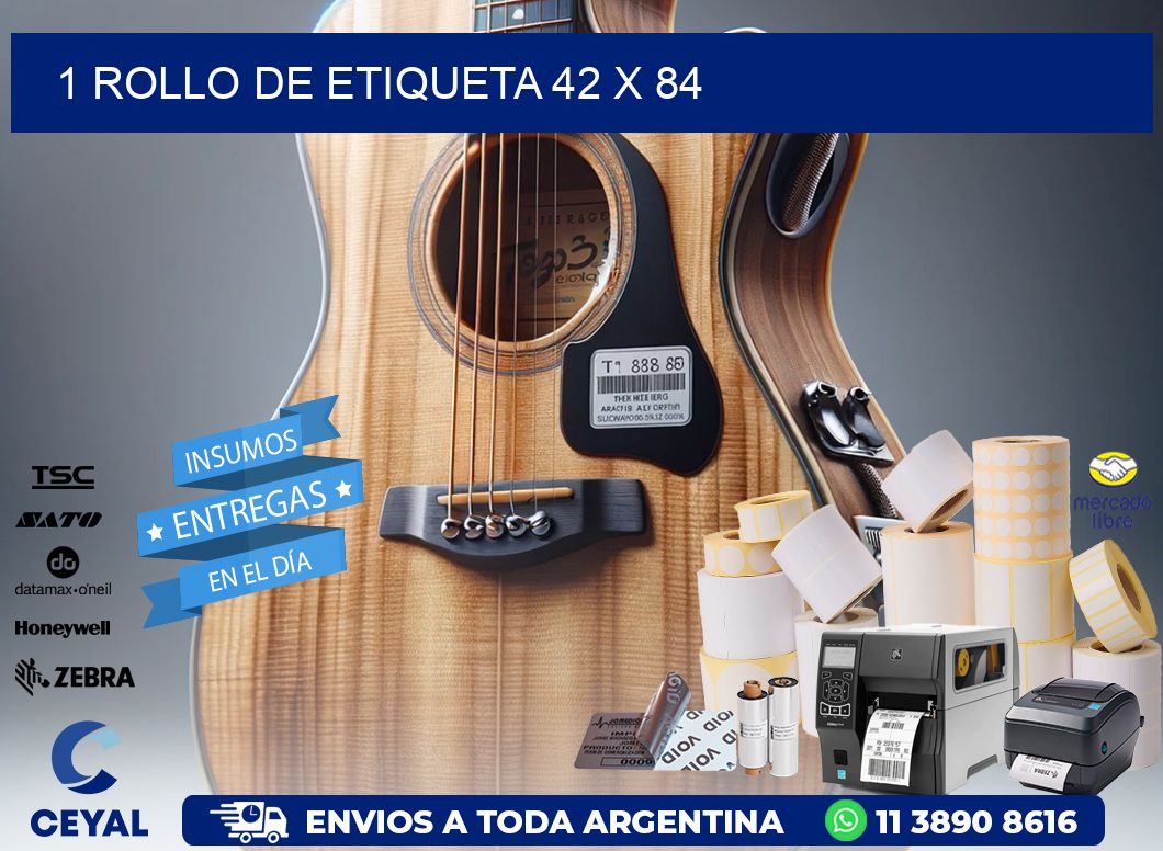 1 ROLLO DE ETIQUETA 42 x 84