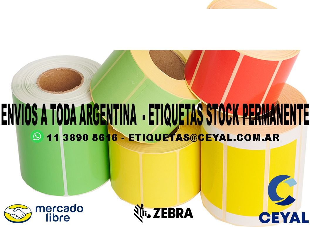 123 ETIQUETAS PAPEL TERMICO 97 x 44 X50000 UNIDADES