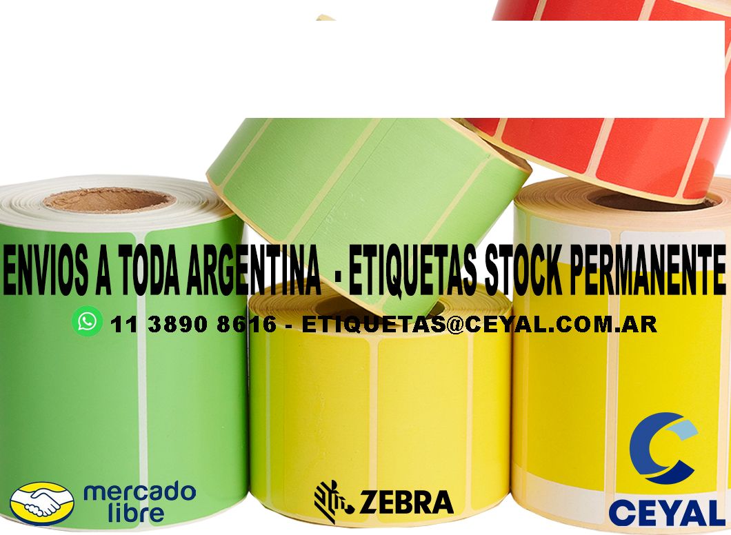 184 ETIQUETAS DE PAPEL TERMICO 88 x 83 X1400 UNIDADES