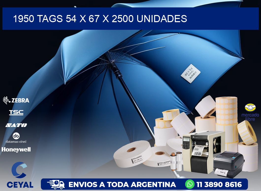 1950 TAGS 54 x 67 X 2500 UNIDADES