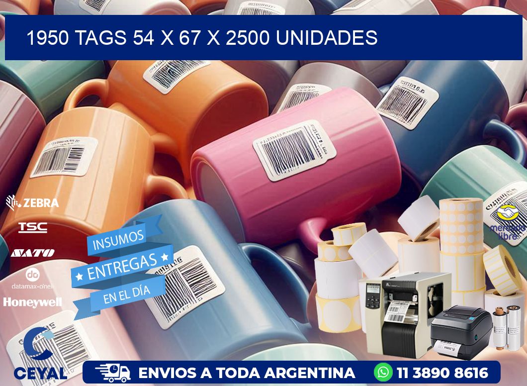 1950 TAGS 54 x 67 X 2500 UNIDADES