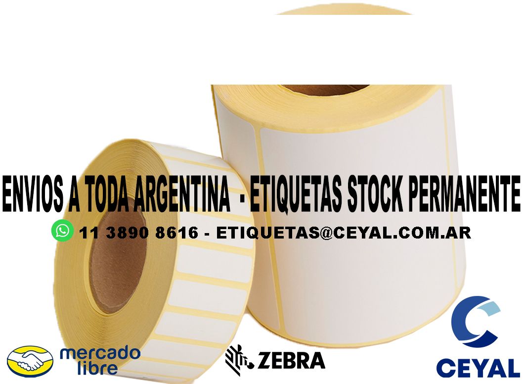 61 ETIQUETAS PAPEL TERMICO 85 x 24 X1600 UNIDADES