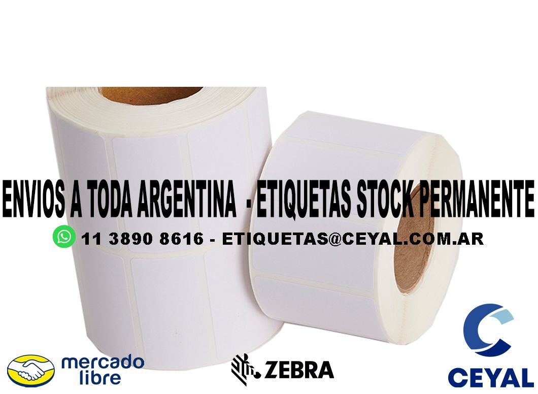 68 ETIQUETAS DE PAPEL TERMICO 51 x 46 X1300 UNIDADES