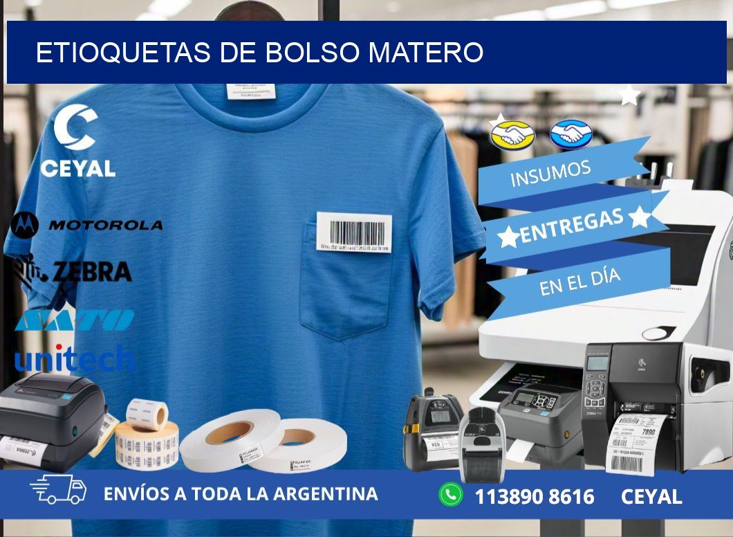 ETIOQUETAS DE BOLSO MATERO