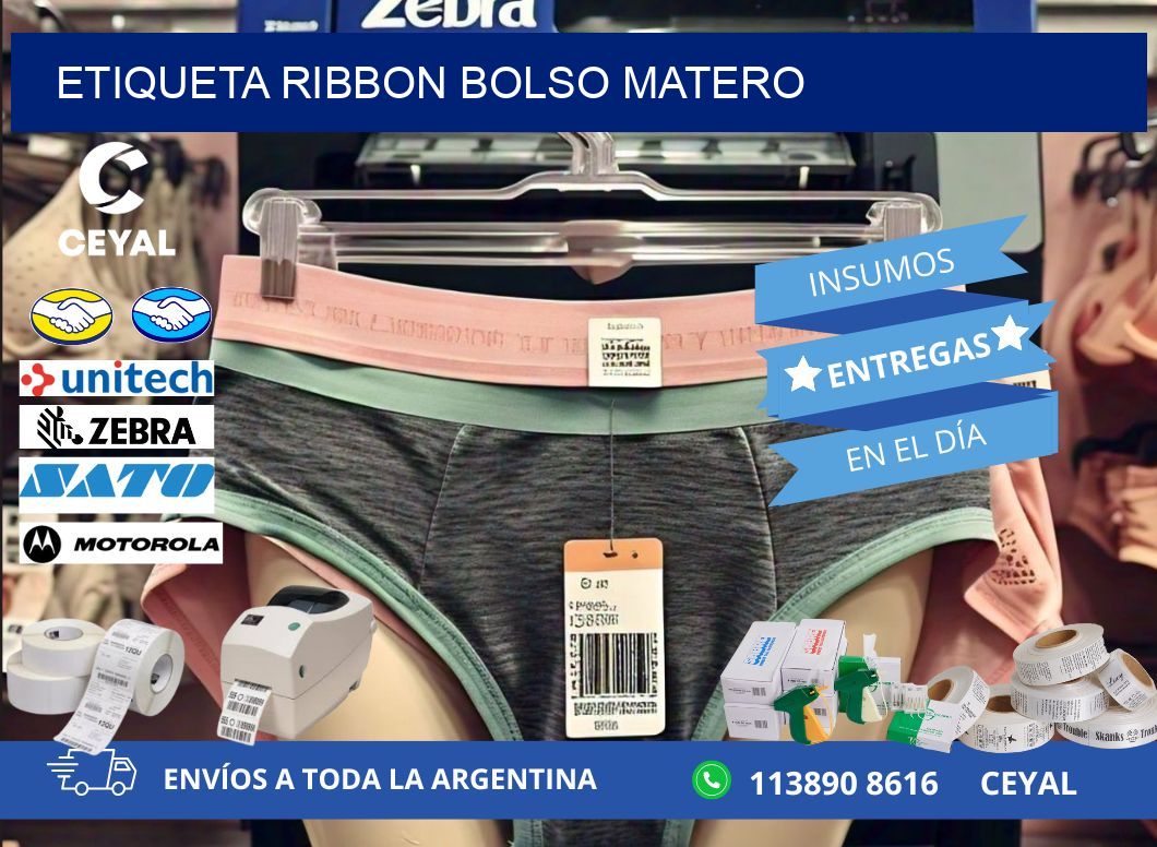 ETIQUETA RIBBON BOLSO MATERO