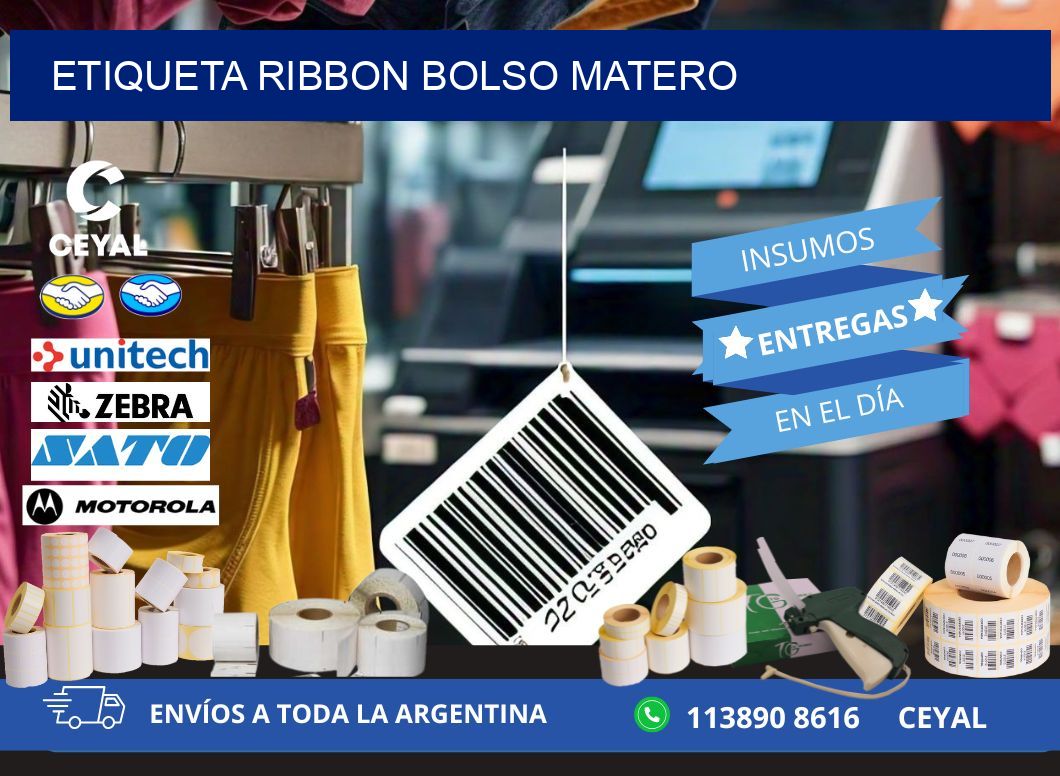 ETIQUETA RIBBON BOLSO MATERO