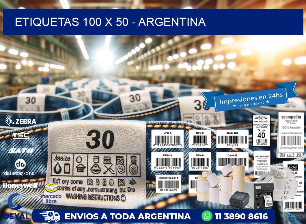 ETIQUETAS 100 x 50 - ARGENTINA