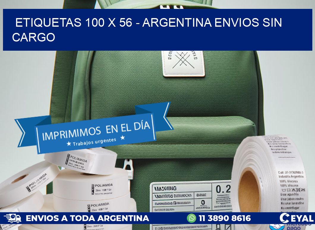 ETIQUETAS 100 x 56 - ARGENTINA ENVIOS SIN CARGO