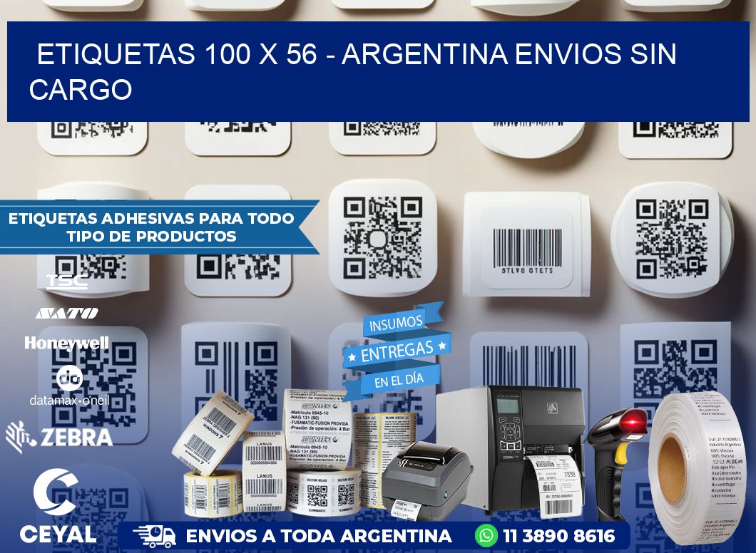 ETIQUETAS 100 x 56 – ARGENTINA ENVIOS SIN CARGO