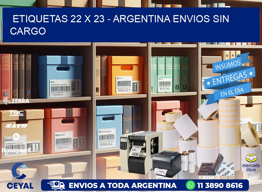 ETIQUETAS 22 x 23 - ARGENTINA ENVIOS SIN CARGO