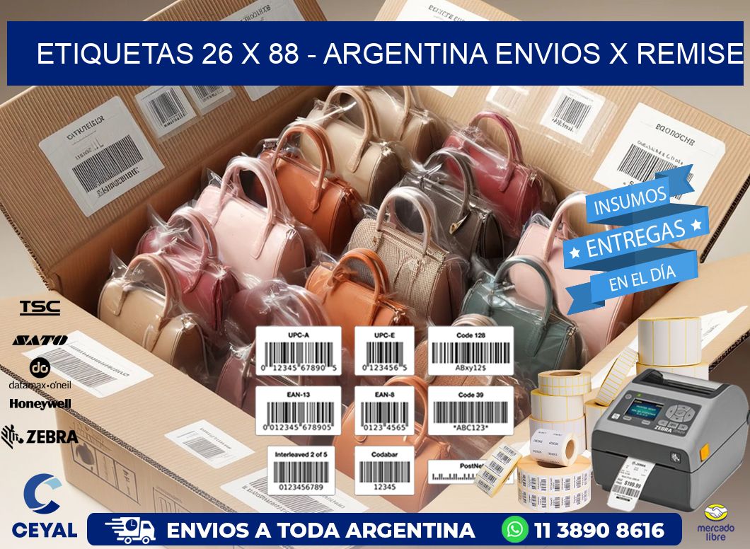 ETIQUETAS 26 x 88 - ARGENTINA ENVIOS X REMISE