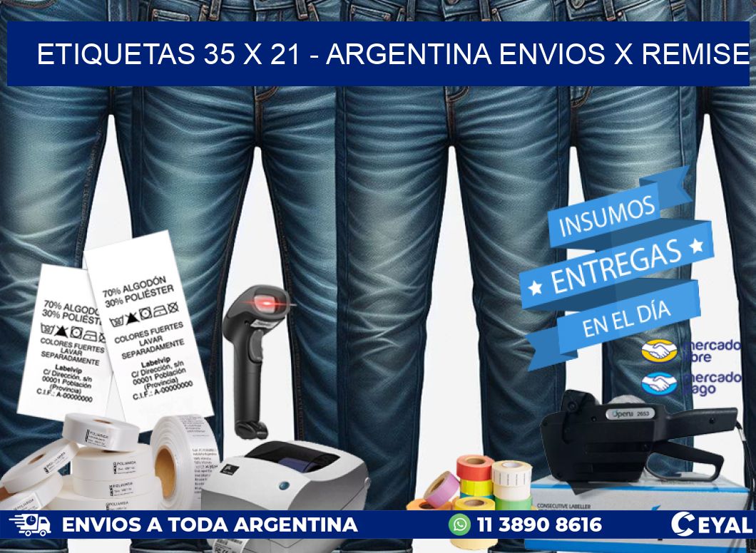 ETIQUETAS 35 x 21 – ARGENTINA ENVIOS X REMISE