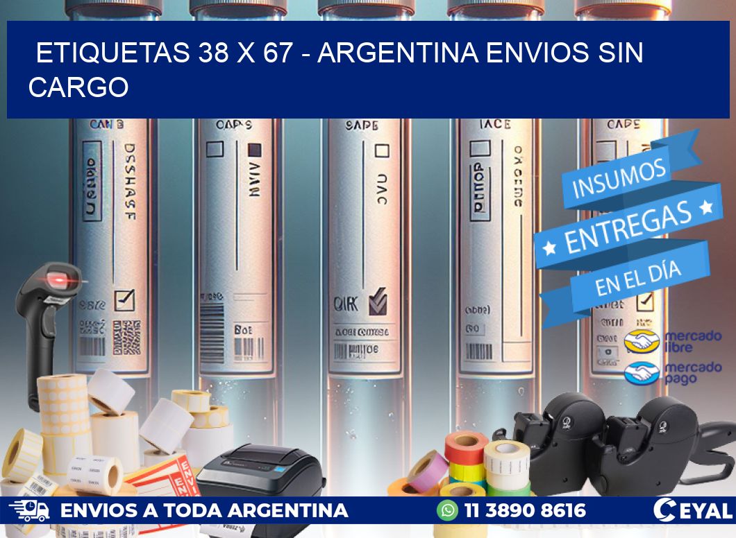 ETIQUETAS 38 x 67 - ARGENTINA ENVIOS SIN CARGO