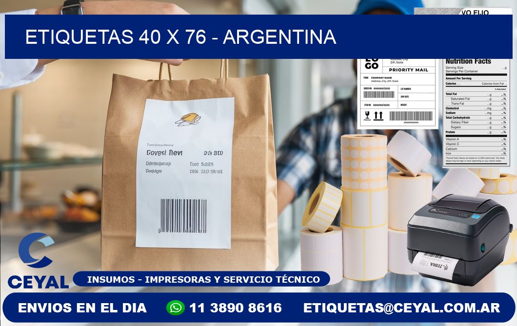 ETIQUETAS 40 x 76 - ARGENTINA