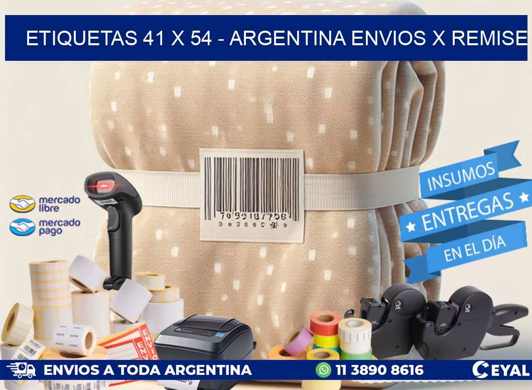 ETIQUETAS 41 x 54 - ARGENTINA ENVIOS X REMISE