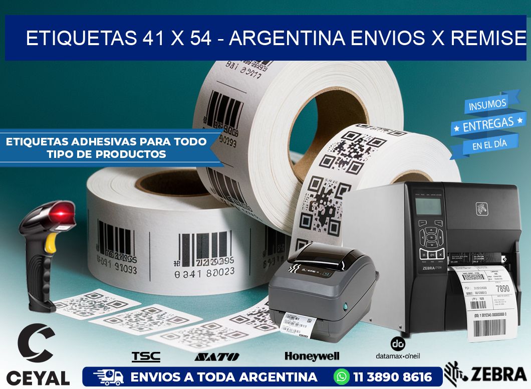 ETIQUETAS 41 x 54 – ARGENTINA ENVIOS X REMISE