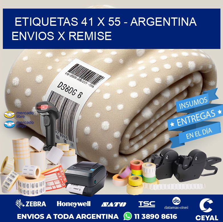 ETIQUETAS 41 x 55 - ARGENTINA ENVIOS X REMISE