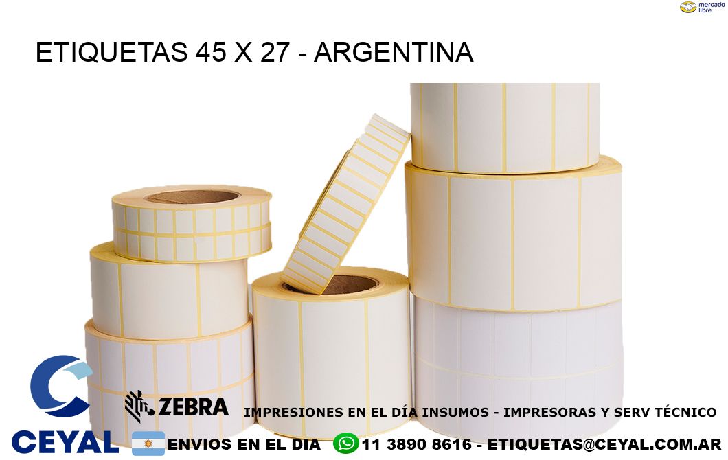 ETIQUETAS 45 x 27 - ARGENTINA