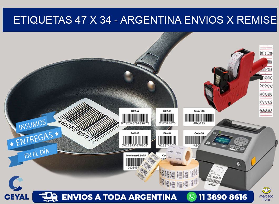 ETIQUETAS 47 x 34 – ARGENTINA ENVIOS X REMISE