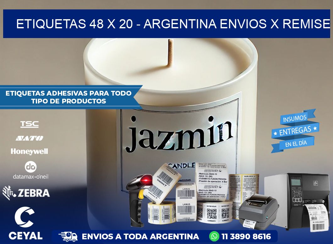 ETIQUETAS 48 x 20 – ARGENTINA ENVIOS X REMISE