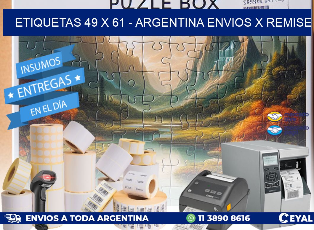 ETIQUETAS 49 x 61 - ARGENTINA ENVIOS X REMISE