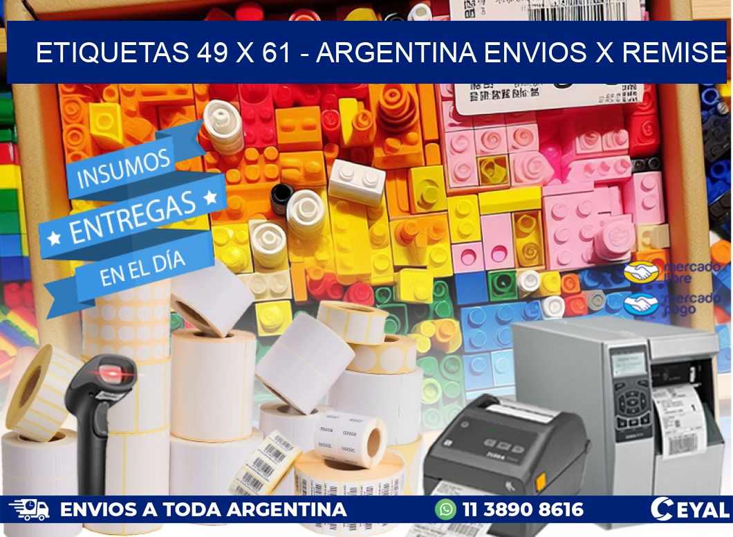 ETIQUETAS 49 x 61 - ARGENTINA ENVIOS X REMISE