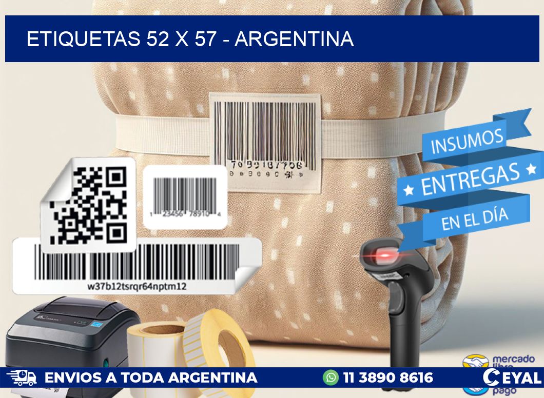 ETIQUETAS 52 x 57 - ARGENTINA