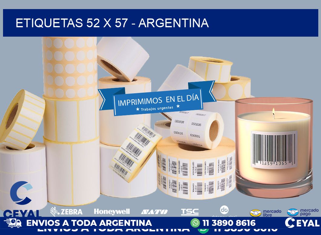 ETIQUETAS 52 x 57 - ARGENTINA