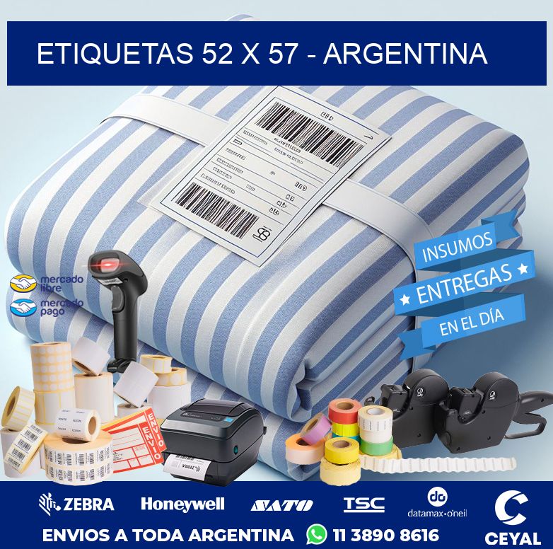 ETIQUETAS 52 x 57 - ARGENTINA