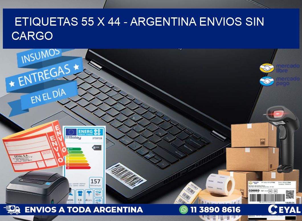 ETIQUETAS 55 x 44 - ARGENTINA ENVIOS SIN CARGO