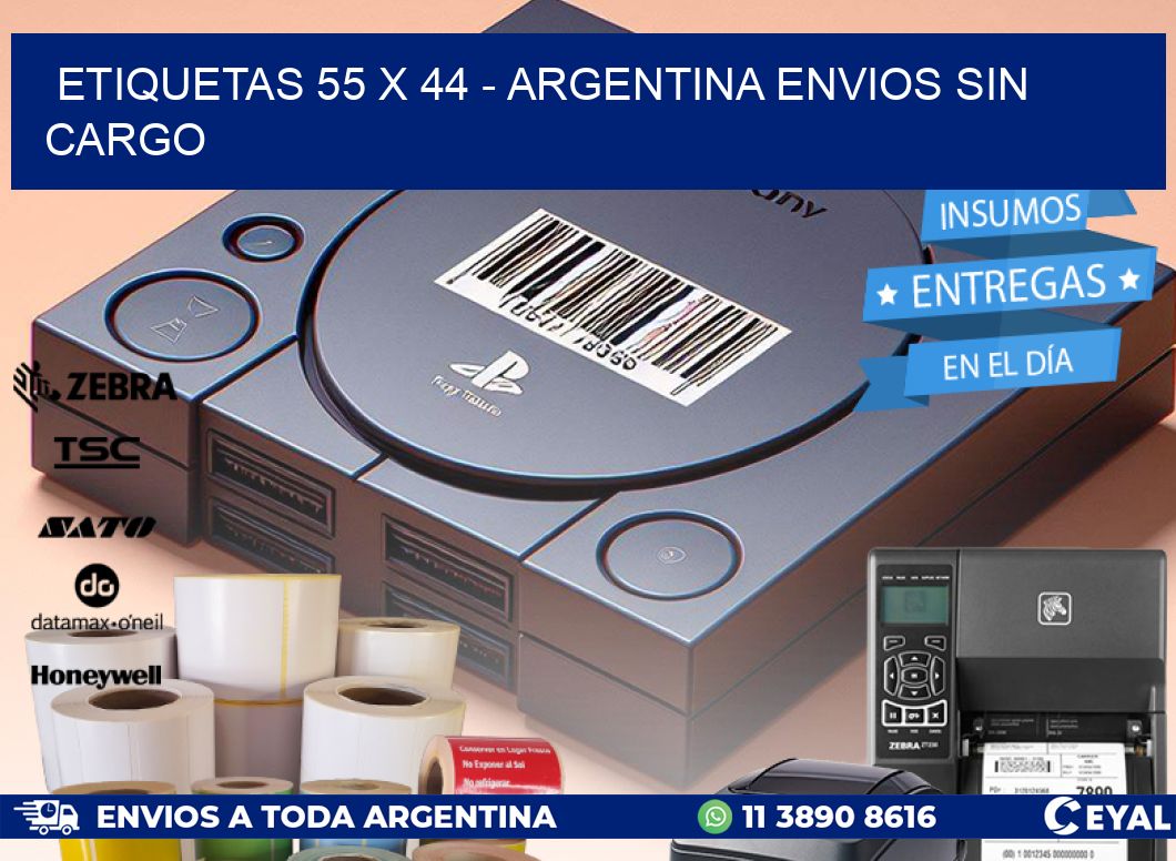 ETIQUETAS 55 x 44 - ARGENTINA ENVIOS SIN CARGO