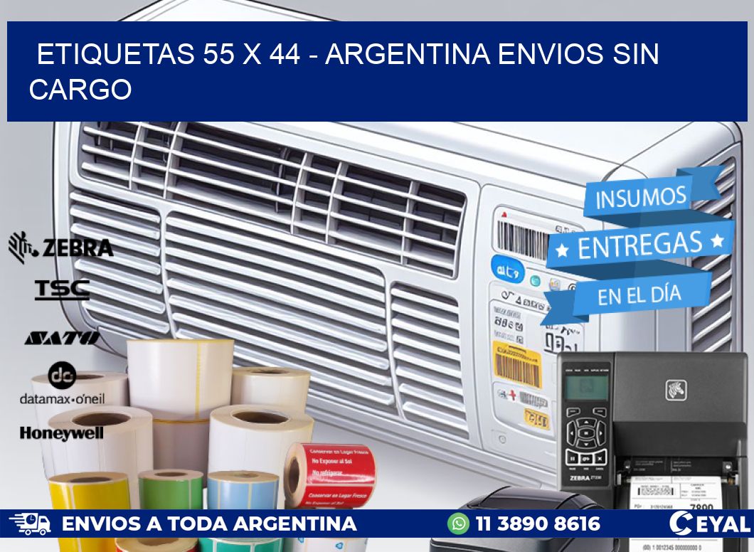 ETIQUETAS 55 x 44 - ARGENTINA ENVIOS SIN CARGO